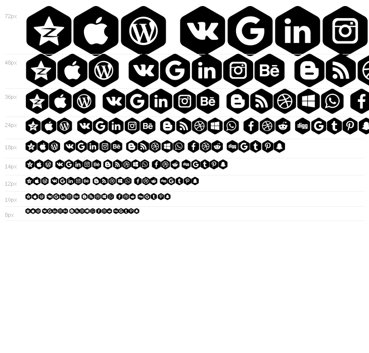 Font Social Color Pro Waterfall