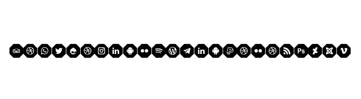 Font Social Media Color 2019  フリーフォントのダウンロード