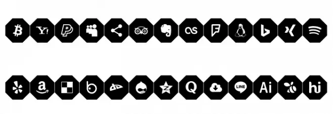 Font Social Media Color 2019 Schriftart Groß