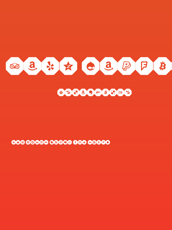 Font Social Media Color 2019 Poster
