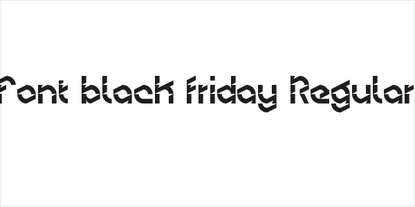 Font black friday Regular Logo