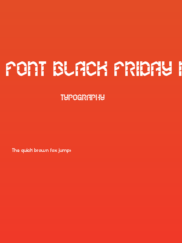 Font black friday Regular Poster