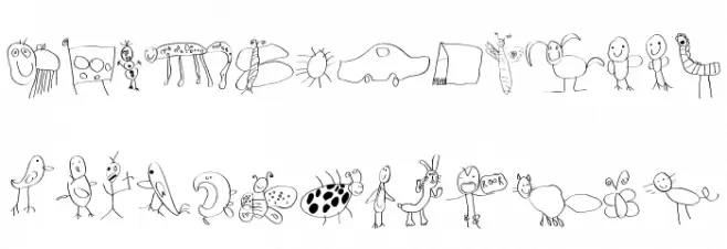Font for Children Indo Caratteri MINUSCOLO