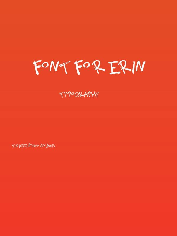 Font for Erin Poster