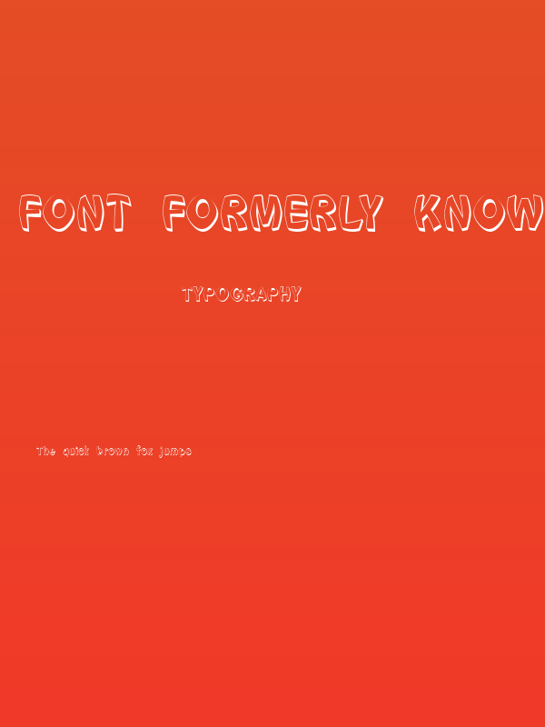 Font formerly known as FONT Poster