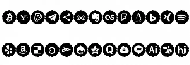 Font icons color Fonte MAIÚSCULAS