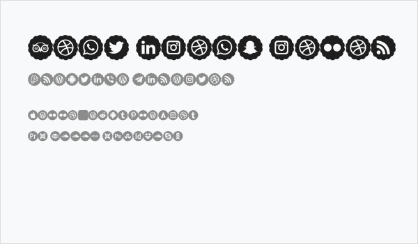 Font icons color Business Card