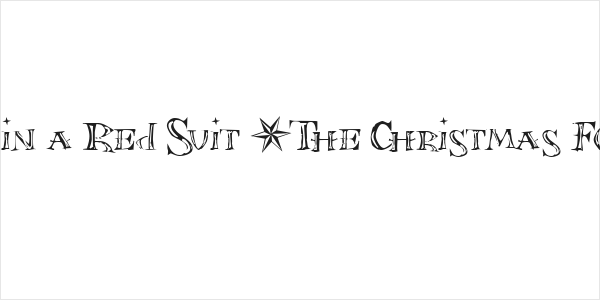 Font in a Red Suit [The Christmas Font] Logo