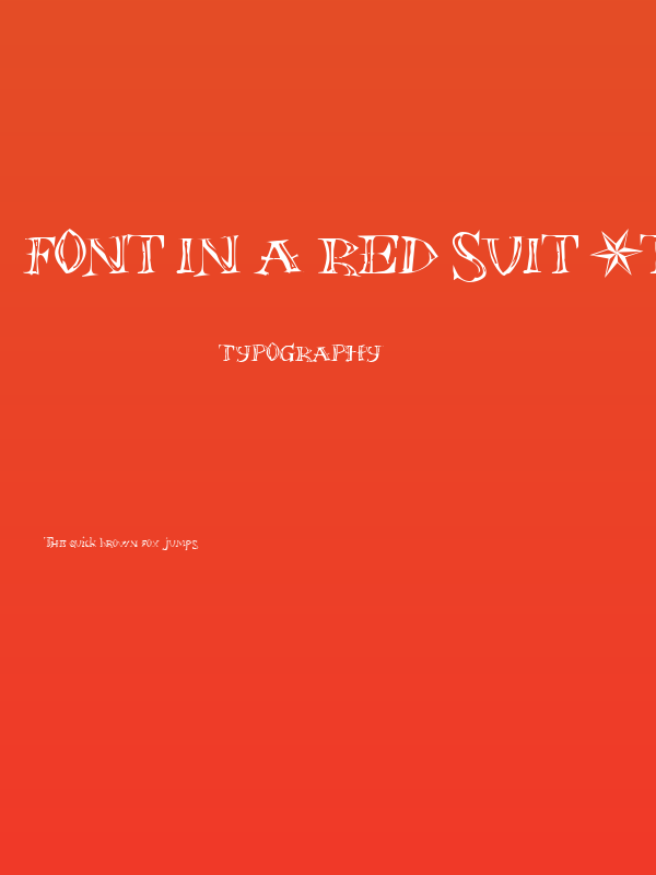 Font in a Red Suit [The Christmas Font] Poster