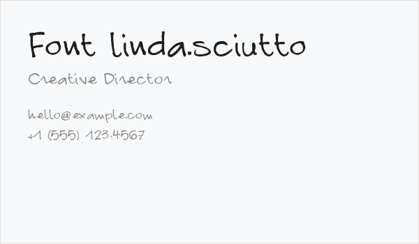 Font linda.sciutto Business Card