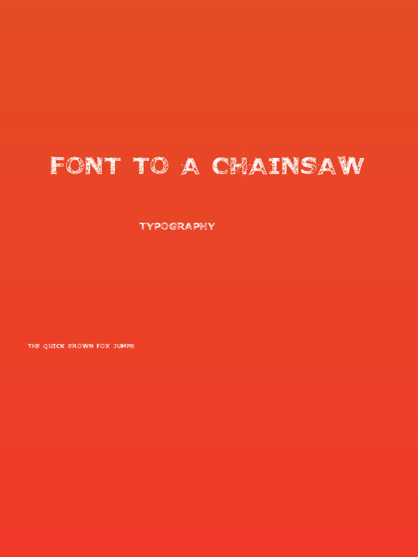 Font to a Chainsaw Poster
