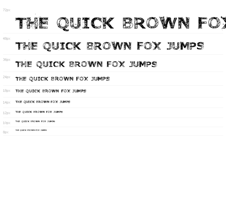 Font to a Chainsaw Waterfall