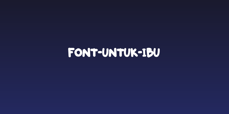 Font-untuk-Ibu Social Header