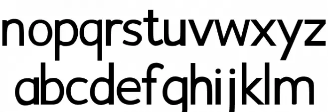 Font13 Caratteri MINUSCOLO