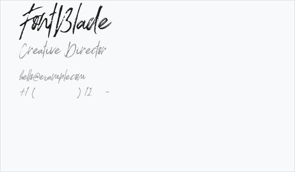 FontBlade Business Card
