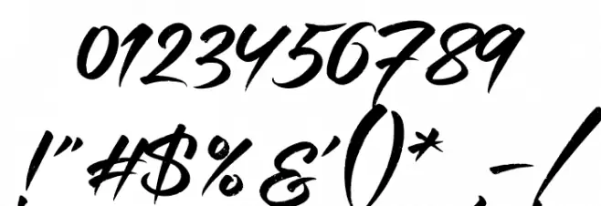 FontBrush Font OTHER CHARS