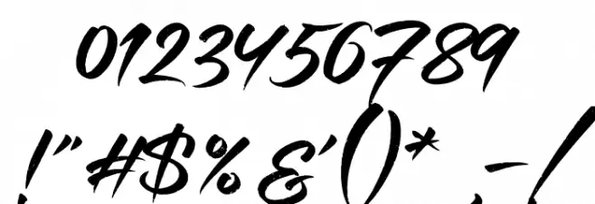 FontBrush Font OTHER CHARS