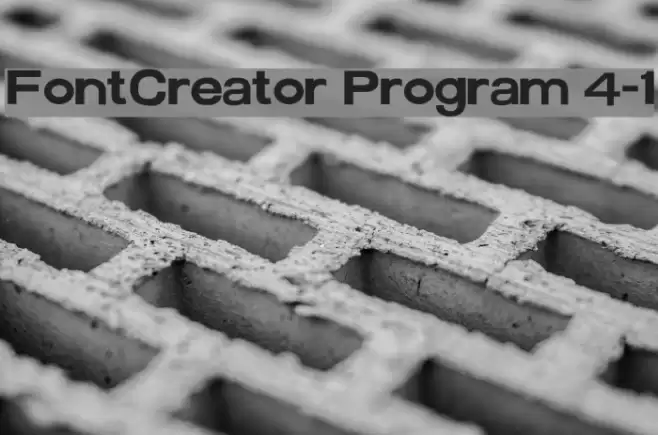 FontCreator Program 4-1 Schriftart examples