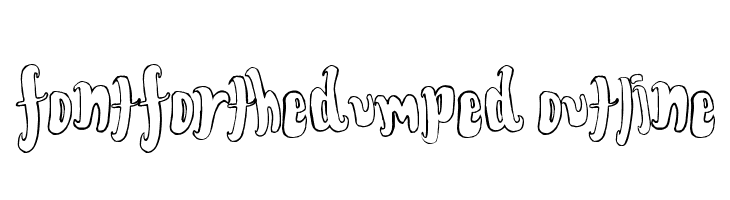 FontForTheDumped Outline फ़ॉन्ट