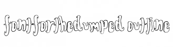 FontForTheDumped Outline  नि: शुल्क फ़ॉन्ट्स डाउनलोड