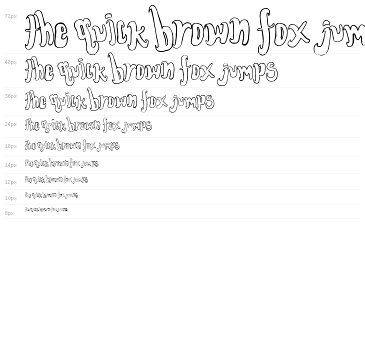 FontForTheDumped Outline Waterfall