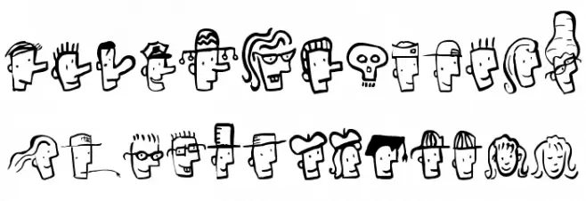 FontHeads Schriftart Groß