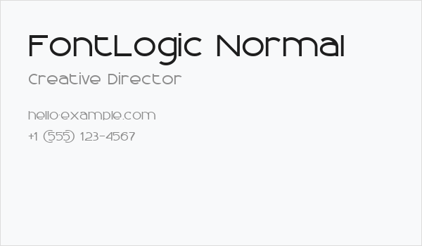 FontLogic Normal Business Card