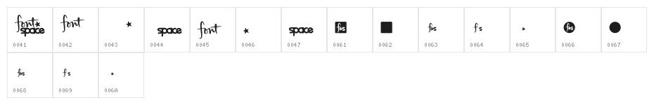 FontSpaceLogo Character Map