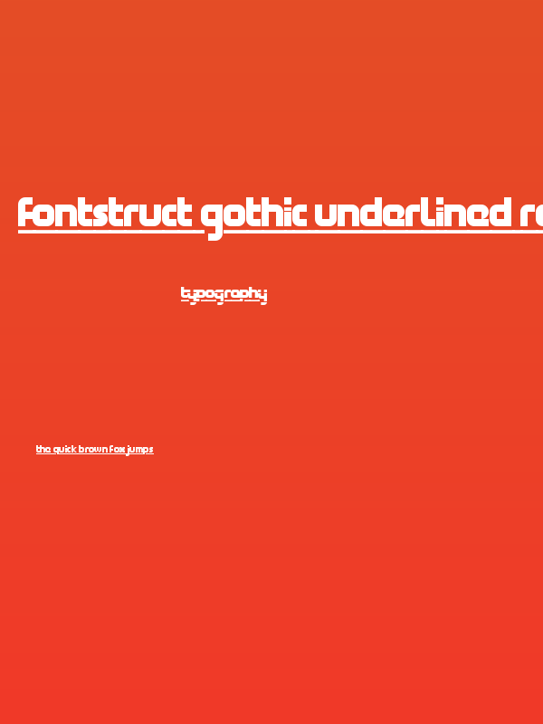 FontStruct Gothic Underlined Regular Poster