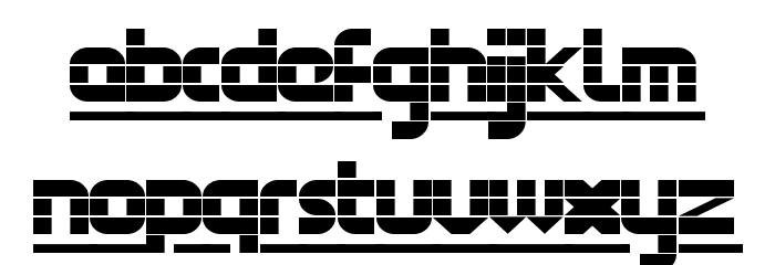 FontStruct Gothic Underlined Regular Font LOWERCASE