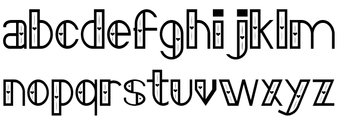 FontVectorZero Font Litere mici