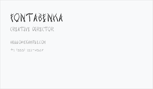Fontabenka Business Card