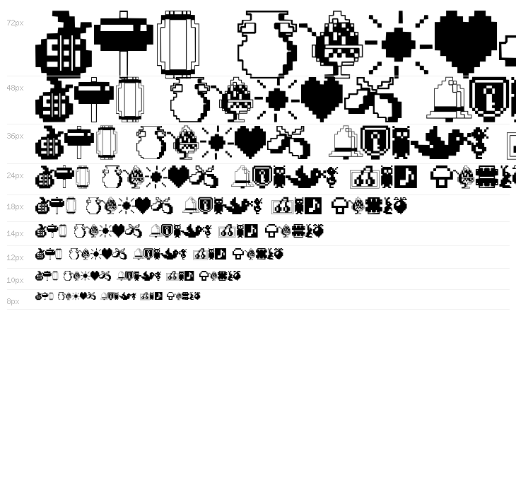 Fontalicious Thingbats Waterfall