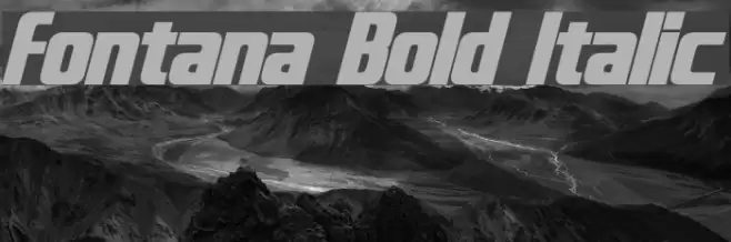 Fontana Bold Italic Font examples