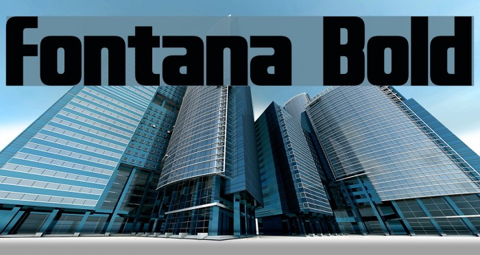 Fontana Bold Font examples