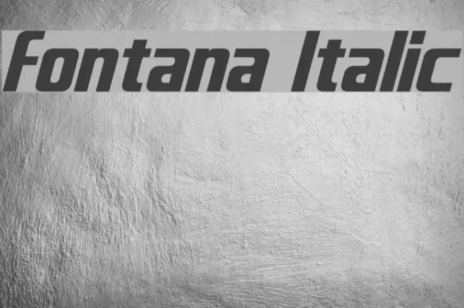 Fontana Italic Font examples