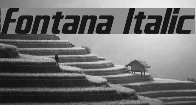 Fontana Italic Font examples