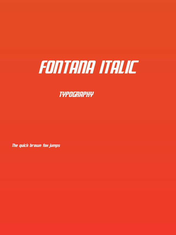 Fontana Italic Poster