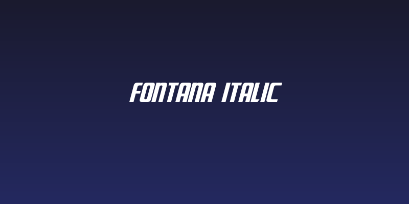 Fontana Italic Social Header