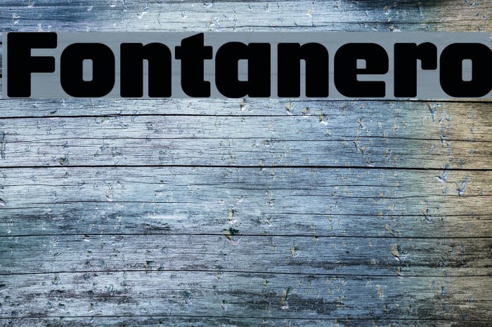 Fontanero Font examples