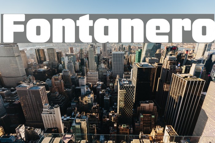 Fontanero Font examples