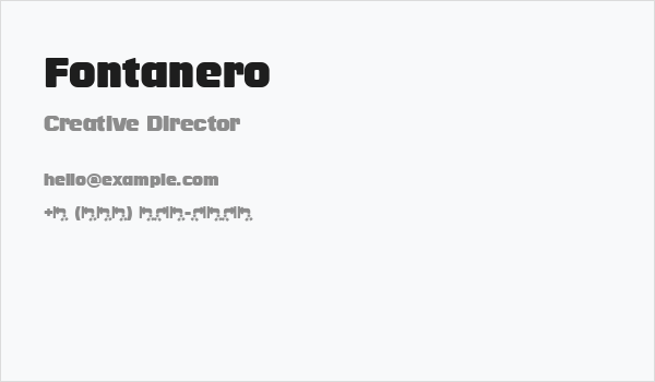 Fontanero Business Card