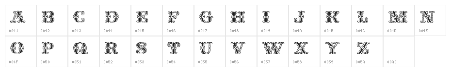 Fontanesi Character Map