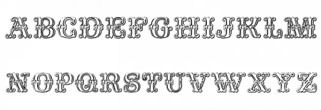 Fontaniolo Beveld Schriftart Groß