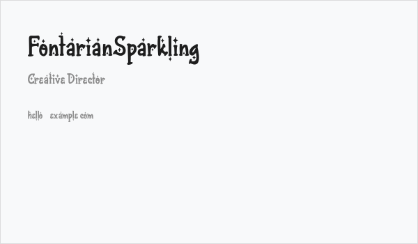 FontarianSparkling Business Card