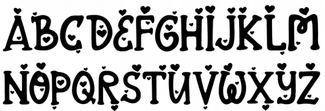 FontarianSweetHeart 字体 大写