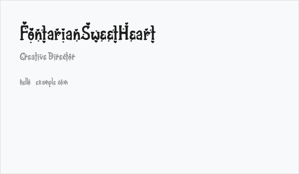 FontarianSweetHeart Business Card