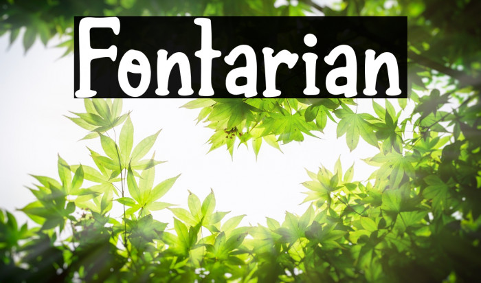 Fontarian Font examples
