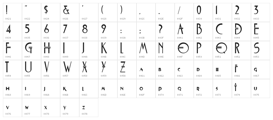 Fontasia Clash Character Map