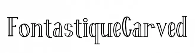 Fontastique Carved  Frei Schriftart Herunterladen